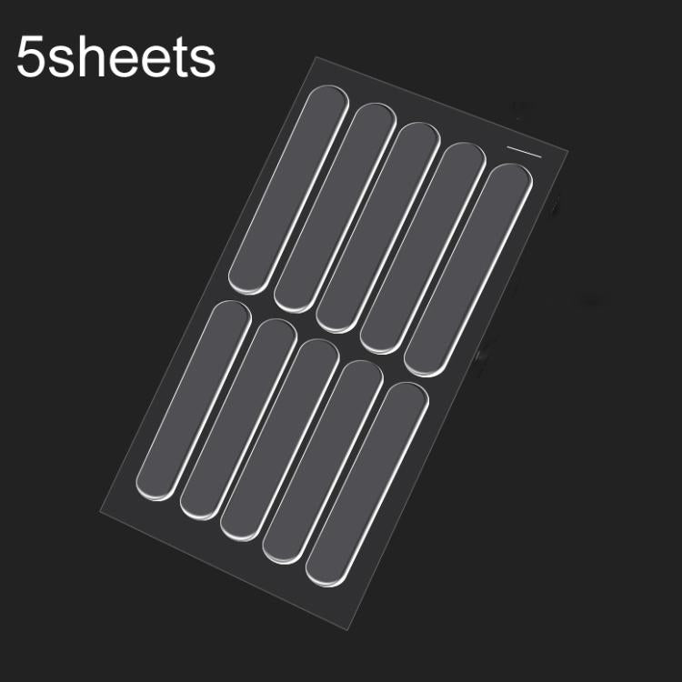 5 Blatt/Packung Transparenter unsichtbarer Antikollisionsstreifen, selbstklebende Pads für Schranktischecken, 35 x 10 mm, 63 x 10 mm, 150 x 15 mm