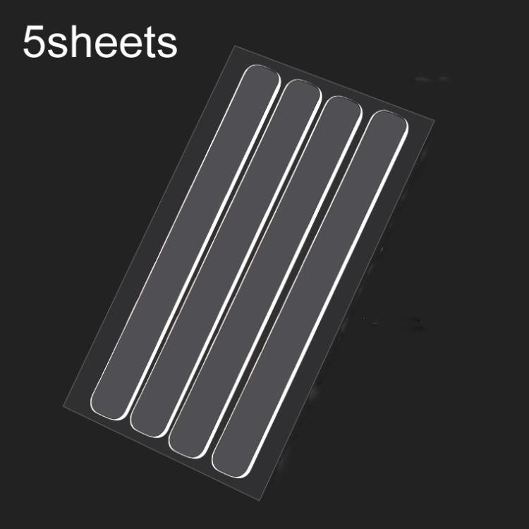 5 Blatt/Packung Transparenter unsichtbarer Antikollisionsstreifen, selbstklebende Pads für Schranktischecken, 35 x 10 mm, 63 x 10 mm, 150 x 15 mm