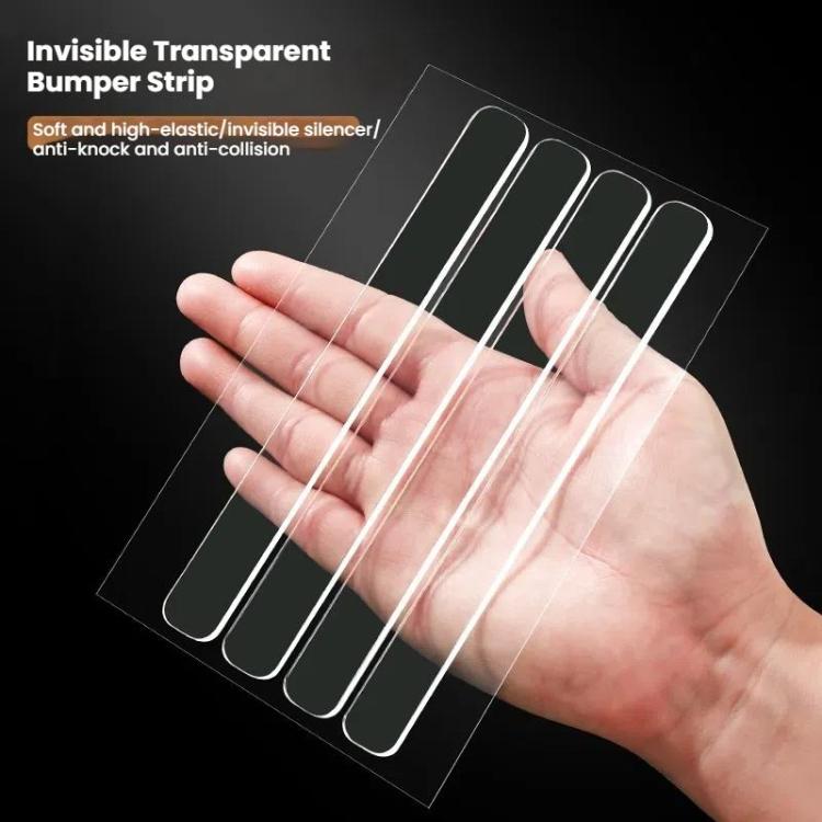 5 Blatt/Packung Transparenter unsichtbarer Antikollisionsstreifen, selbstklebende Pads für Schranktischecken, 35 x 10 mm, 63 x 10 mm, 150 x 15 mm