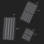 5 Blatt/Packung Transparenter unsichtbarer Antikollisionsstreifen, selbstklebende Pads für Schranktischecken, 35 x 10 mm, 63 x 10 mm, 150 x 15 mm