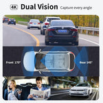 4K+1080P Dashcam Dual-Aufnahme vorne und hinten WLAN Rückfahrbilder