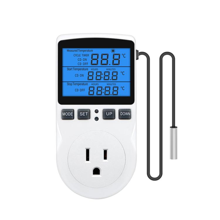 Hintergrundbeleuchteter intelligenter digitaler Thermostat Countdown Temperatursteuerung Schalter Steckdose Zeitsteuerung Temperaturregler, Hintergrundbeleuchtung US-Stecker, Hintergrundbeleuchtung UK-Stecker, Hintergrundbeleuchtung AU-Stecker