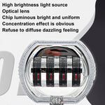 Motorcycle Electric Vehicle General Modification LED Headlight 4 Beads Double Lens Lamps, Blue Aperture+Red Devil Eye, Ice Blue Aperture+Red Devil Eye, Green Aperture+Red Devil Eye, Yellow Aperture+Red Devil Eye, White Aperture+Blue Devil Eye          ...