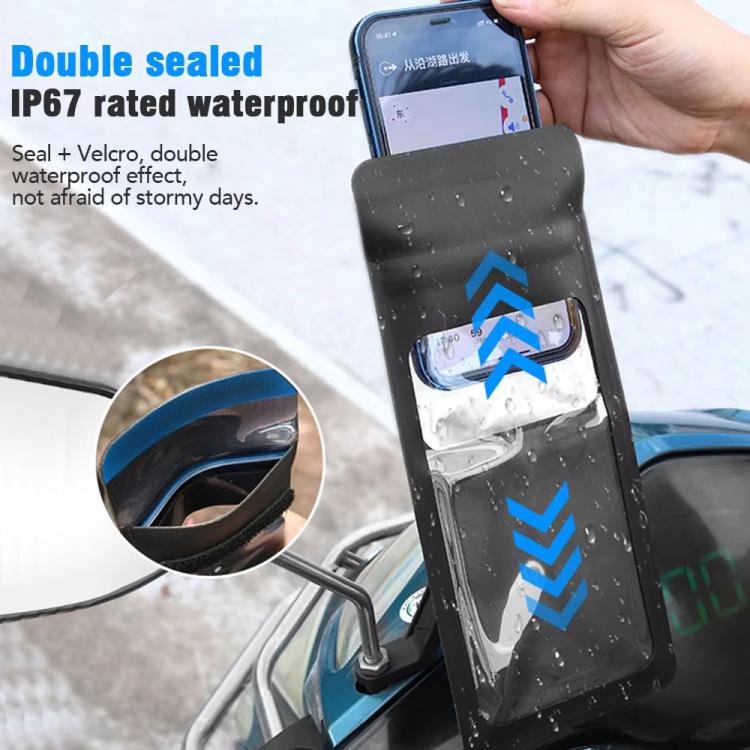 Fahrrad Wasserdichte Handytasche Halterung 360 Grad Drehung Motorrad Fahrrad Handyhalter, Lenker Modell, Rückspiegel Modell