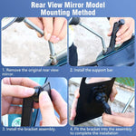 Fahrrad Wasserdichte Handytasche Halterung 360 Grad Drehung Motorrad Fahrrad Handyhalter, Lenker Modell, Rückspiegel Modell