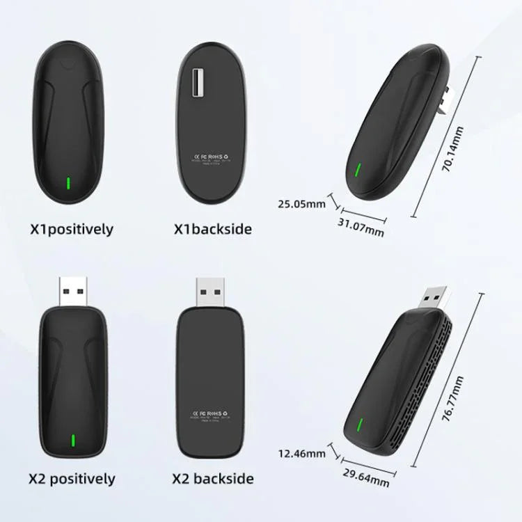 Original Carplay kabelgebunden zu kabellos Box Adapter Auto Connect Android Box, MINI SE X1AIR Schwarz, MINI SE X2AIR Schwarz