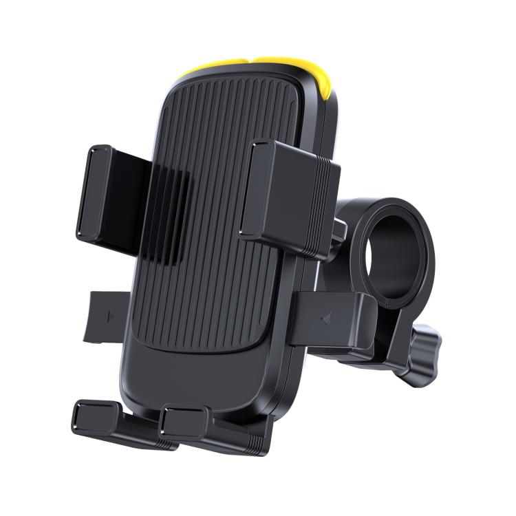 Fahrrad und Motorrad Handyhalter mit Versteiftem Silikonband, Lenker, Rückspiegel