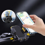 Fahrrad und Motorrad Handyhalter mit Versteiftem Silikonband, Lenker, Rückspiegel