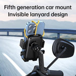 Fahrrad und Motorrad Handyhalter mit Versteiftem Silikonband, Lenker, Rückspiegel