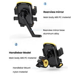 Fahrrad und Motorrad Handyhalter mit Versteiftem Silikonband, Lenker, Rückspiegel