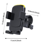 Fahrrad und Motorrad Handyhalter mit Versteiftem Silikonband, Lenker, Rückspiegel