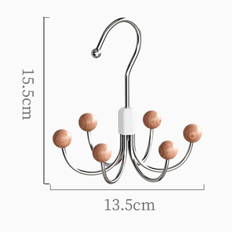 Sechs Krallenhaken 360 Grad drehbarer Kleiderschranktaschen-Aufhänger Multifunktionaler Unterwäsche-Kleider-Aufbewahrungshaken