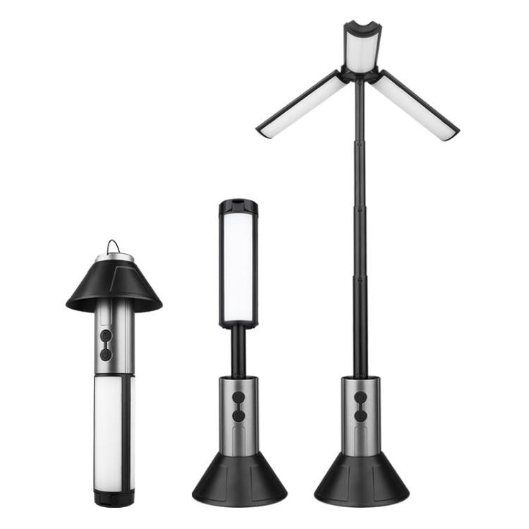 Einziehbare Campinglaterne Wiederaufladbare Taschenlampe 25,2-51,8 cm Höhenverstellbar