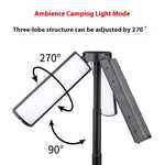 Einziehbare Campinglaterne Wiederaufladbare Taschenlampe 25,2-51,8 cm Höhenverstellbar