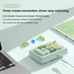 MKESPN W908 Kabellose Gaming-Tastatur mit drei Modi, Hot-Swap-fähigen Schaltern, Makro-Definition und RGB-Hintergrundbeleuchtung