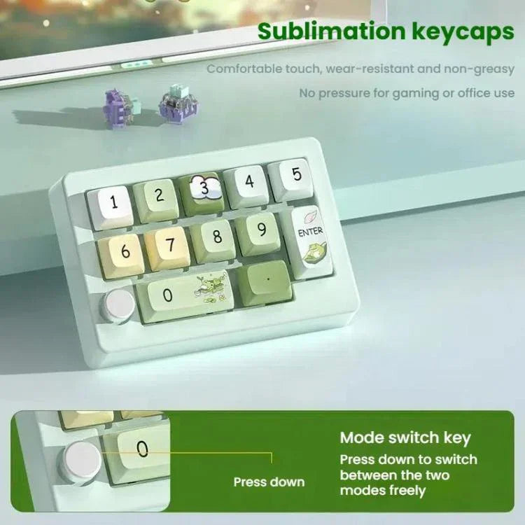 MKESPN W908 Kabellose Gaming-Tastatur mit drei Modi, Hot-Swap-fähigen Schaltern, Makro-Definition und RGB-Hintergrundbeleuchtung