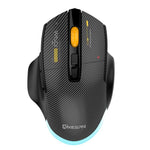 MKESPN W601 Geräuschlose kabellose Tri-Mode-Makro-Gaming-Maus Carbonfaser 12800DPI Bluetooth-Maus