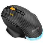 MKESPN W601 Geräuschlose kabellose Tri-Mode-Makro-Gaming-Maus Carbonfaser 12800DPI Bluetooth-Maus