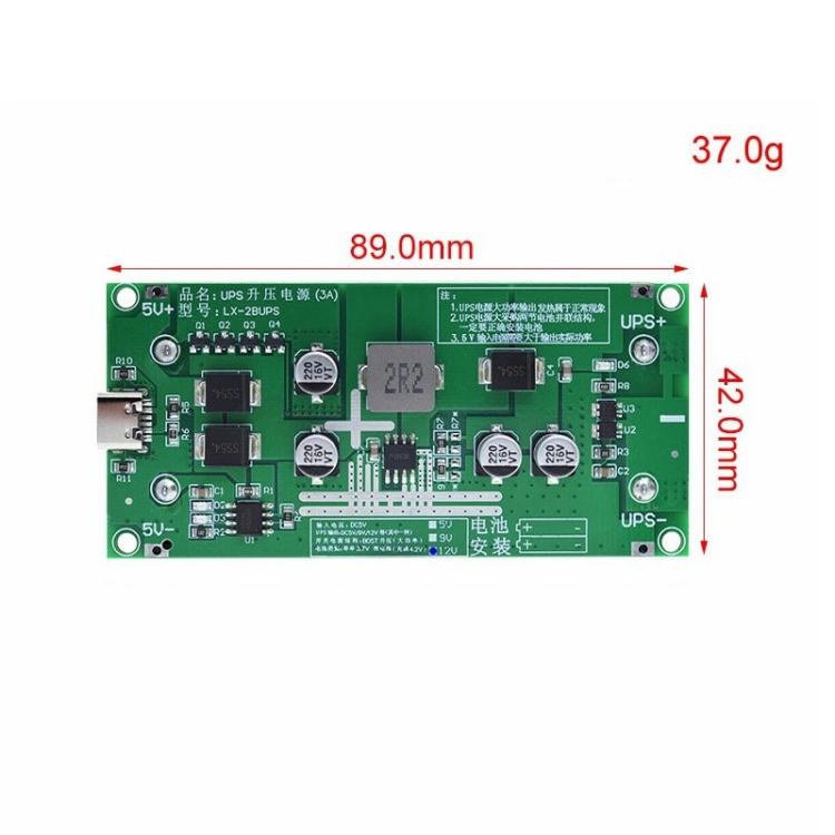15W 3A Hochleistungs-UPS18650 Lithium-Batterie Boost-Lademodul, 5V, 9V, 12V