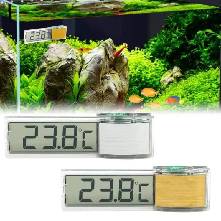LK-50 Digitales drahtloses Aquarium-Thermometer Externes LCD transparentes elektronisches Wassertemperaturmessgerät