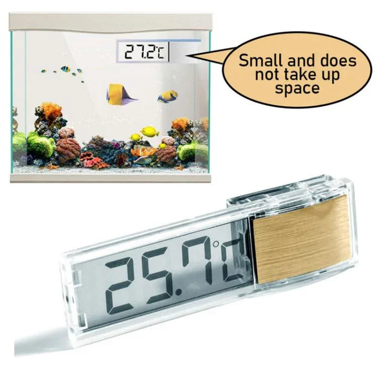 LK-50 Digitales drahtloses Aquarium-Thermometer Externes LCD transparentes elektronisches Wassertemperaturmessgerät