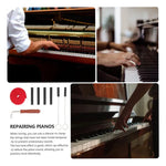 Klavierstimmset mit Stimmband, Stimmstockschlüssel und Zubehör für Musikinstrumente, 8-teilig/Set, Schwarz, 8-teilig/Set, Blau, 6-teilig/Set
