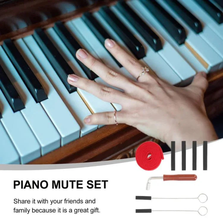 Klavierstimmset mit Stimmband, Stimmstockschlüssel und Zubehör für Musikinstrumente, 8-teilig/Set, Schwarz, 8-teilig/Set, Blau, 6-teilig/Set