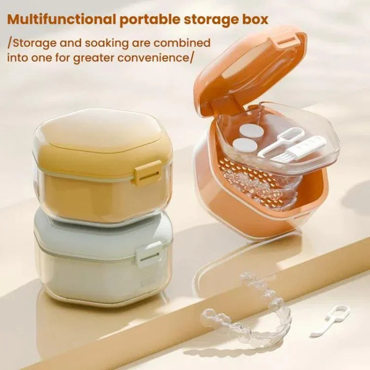 Unsichtbare Zahnspange Box Kieferorthopädischer Retainer Organizer Tragbare Zahnspangen-Aufbewahrungsbox