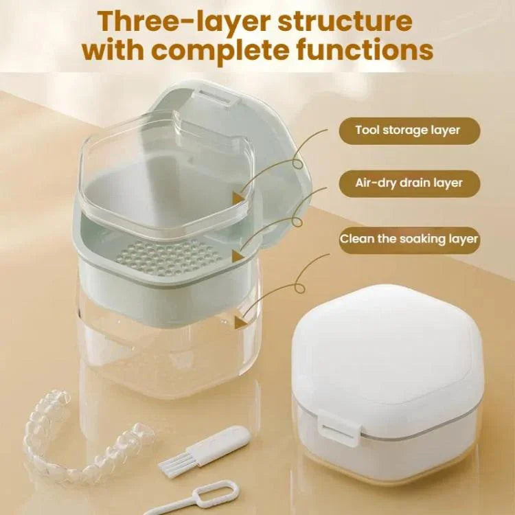 Unsichtbare Zahnspange Box Kieferorthopädischer Retainer Organizer Tragbare Zahnspangen-Aufbewahrungsbox