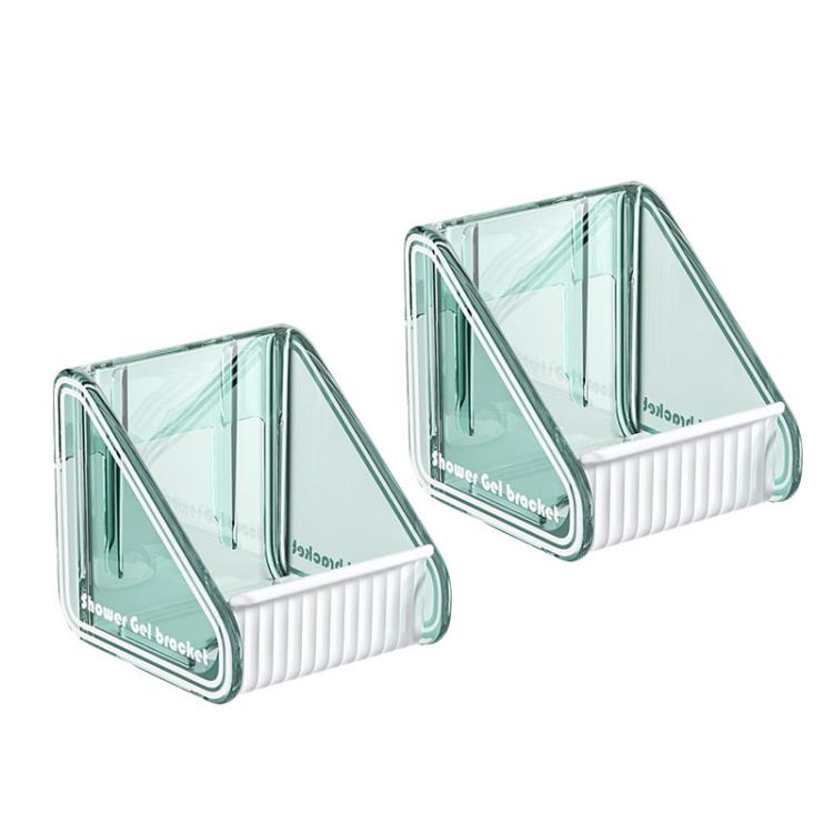 2 Stück / Packung Wandmontierter Duschgel- und Shampoohalter mit verstellbarem Lochabstand