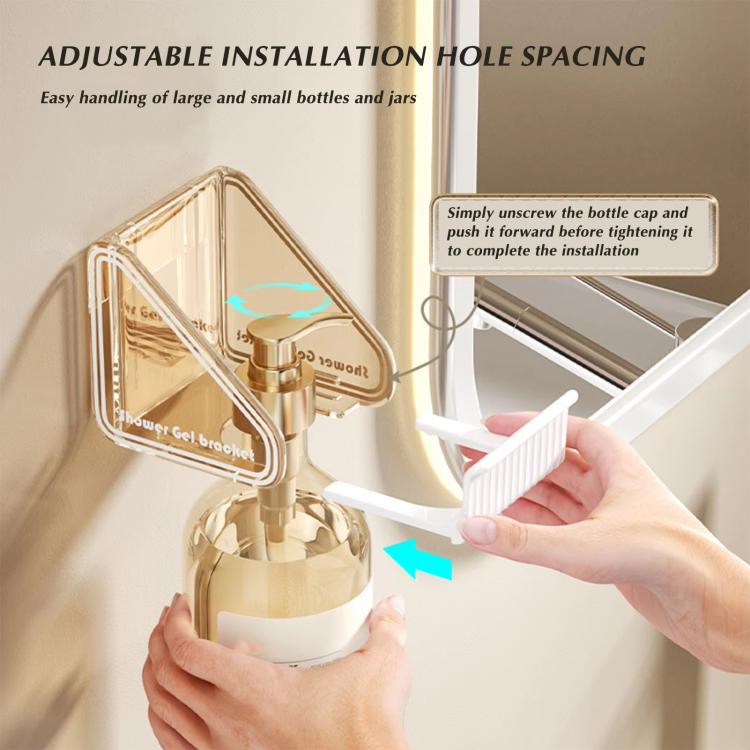 2 Stück / Packung Wandmontierter Duschgel- und Shampoohalter mit verstellbarem Lochabstand