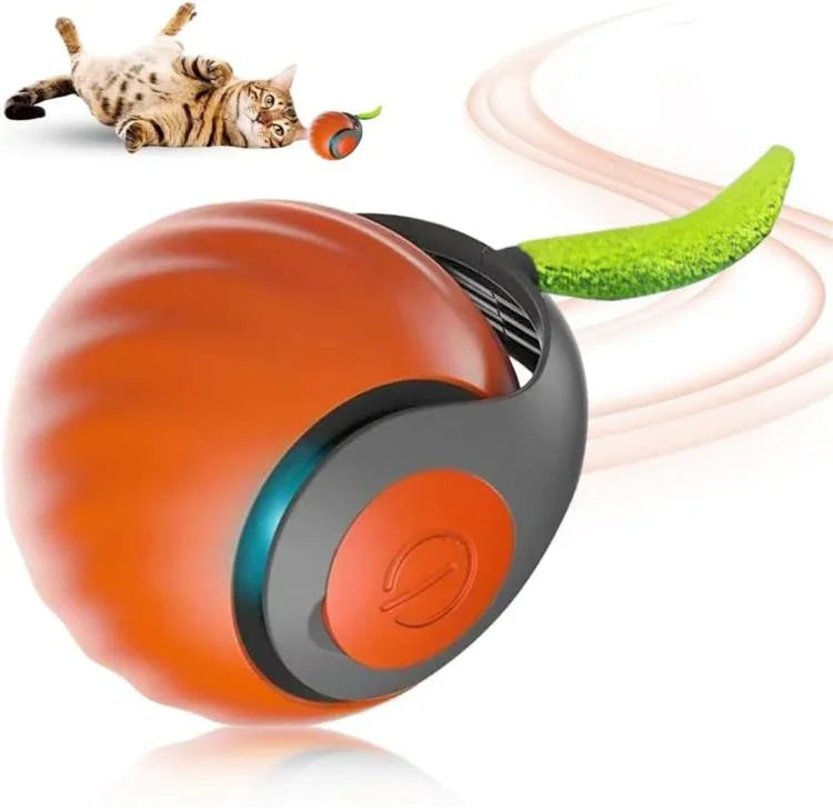 Intelligenter, selbstrollender Ball, interaktives Katzenspielzeug, USB-aufladbar, zwei Geschwindigkeitsstufen, TUTU Orange, TUTU Blau