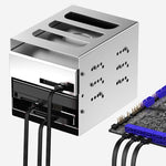 SATA3.0 mit Aluminiumfolie Abschirmung geflochtenes Kabelgehäuse Computer Festplatten-Stromkabel, 0,5m