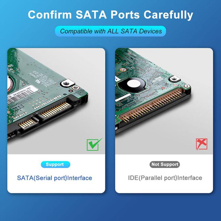 SATA3.0 mit Aluminiumfolie Abschirmung geflochtenes Kabelgehäuse Computer Festplatten-Stromkabel, 0,5m