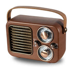 Retro Multifunktionales Radio Bluetooth Lautsprecher, Handheld Audio Deko-Objekt, Wellenmuster, Horizontale Streifen, Geflochtene Oberfläche, Vertikales Gitter
