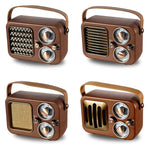 Retro Multifunktionales Radio Bluetooth Lautsprecher, Handheld Audio Deko-Objekt, Wellenmuster, Horizontale Streifen, Geflochtene Oberfläche, Vertikales Gitter