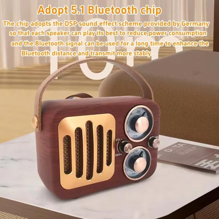 Retro Multifunktionales Radio Bluetooth Lautsprecher, Handheld Audio Deko-Objekt, Wellenmuster, Horizontale Streifen, Geflochtene Oberfläche, Vertikales Gitter