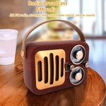 Retro Multifunktionales Radio Bluetooth Lautsprecher, Handheld Audio Deko-Objekt, Wellenmuster, Horizontale Streifen, Geflochtene Oberfläche, Vertikales Gitter
