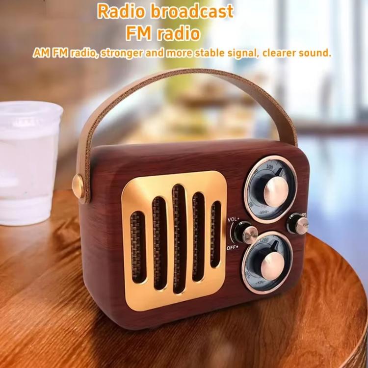 Retro Multifunktionales Radio Bluetooth Lautsprecher, Handheld Audio Deko-Objekt, Wellenmuster, Horizontale Streifen, Geflochtene Oberfläche, Vertikales Gitter