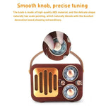 Retro Multifunktionales Radio Bluetooth Lautsprecher, Handheld Audio Deko-Objekt, Wellenmuster, Horizontale Streifen, Geflochtene Oberfläche, Vertikales Gitter