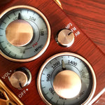 Retro Multifunktionales Radio Bluetooth Lautsprecher, Handheld Audio Deko-Objekt, Wellenmuster, Horizontale Streifen, Geflochtene Oberfläche, Vertikales Gitter