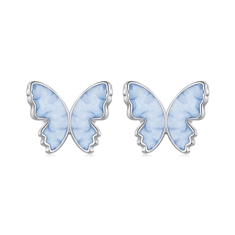 S925 Sterlingsilber Schmetterling Ohrringe Frische Tier Ohrringe