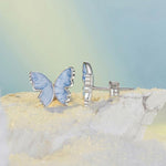 S925 Sterlingsilber Schmetterling Ohrringe Frische Tier Ohrringe
