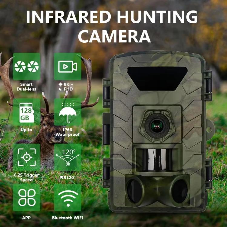 Ultra-scharfe 8K Video 60MP Foto Wifi Jagdkamera, PR803W