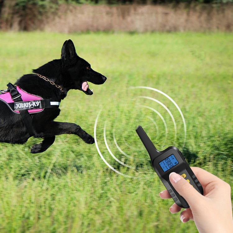 T720 1000m Intelligentes Haustier-Elektroschock-Fernbedienungs-Hundetrainingsgerät, gelbe Fernbedienung, rote Fernbedienung
