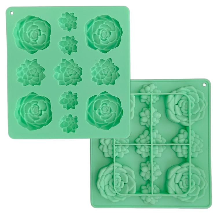 11-fach Silikonform für Sukkulenten-Pralinen, Kekse, Fondant, Kuchen, Sukkulenten-Form