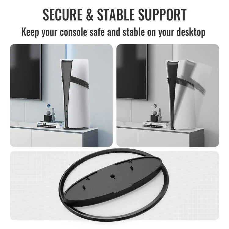 Vertikaler Desktop-Ständer mit rutschfester Basis für PS5 / PS5 Slim / PS5 Pro Spielkonsolen