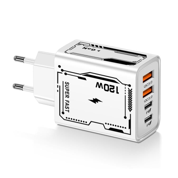 2A 2 USB+2 PD Typ-C Multiport-Handy-Ladegerät