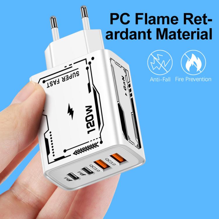 2A 2 USB+2 PD Typ-C Multiport-Handy-Ladegerät