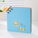 DIY Holz-Quadratisches Gedenk-Album Kinder-Wachstums-Fotoalbum Cartoon-Fotobuch, Beste Freunde, Glück, Nur für dich, Ewige Liebe